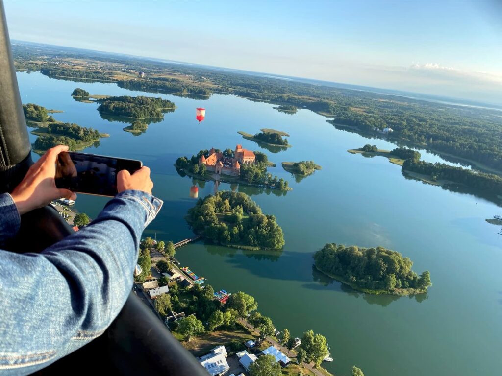 Perfect shot of Trakai Lake Castle